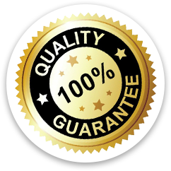 Guarantee badge representing reliable roof inspection service