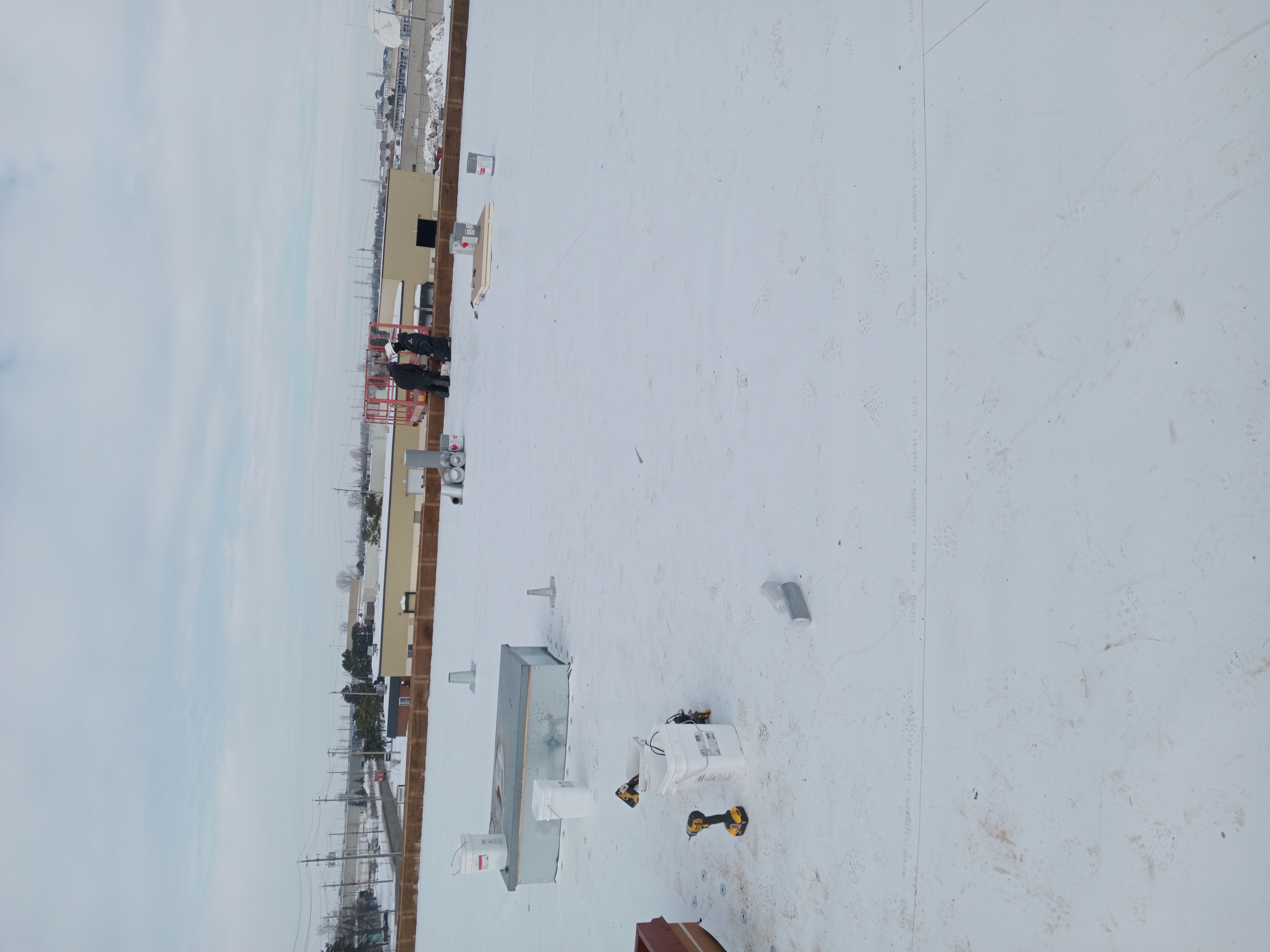 Close-up of shingles showing roof wear and tear